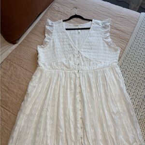 The Peregrine Midi Dress | Anthropologie | White | 3X | EUC